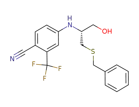 4-((R)-1-benzylsulfanylmethyl-2-hydroxy-ethylamino)-2-trifluoromethyl-benzonitrile