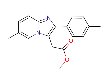 Molecular Structure of 258273-50-6 (Methyl 6-methyl-2-(4-methylphenyl)imidazo[1,2-a]pyridine-3-acetate)