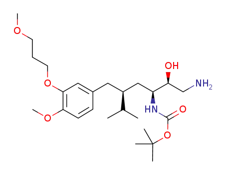 tert-butyl {1(S)-(2-amino-1(S)-hydroxyethyl)-3(S)-[4-methoxy-3-(3-methoxypropoxy)benzyl]-4-methylpentyl}carbamate