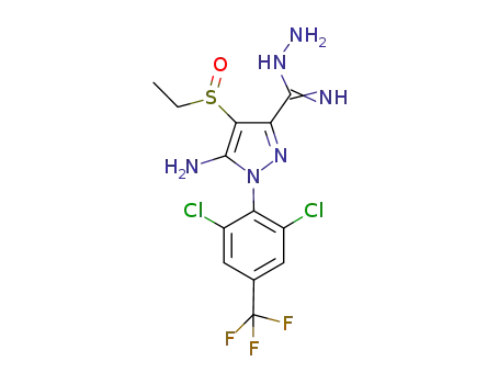 5-amino-1-[2,6-dichloro-4-(trifluoromethyl)phenyl]-4-ethylsulfinyl-N-amino-1H-pyrazole-3-carboximidamide
