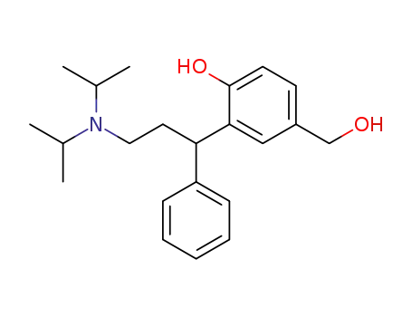 Molecular Structure of 200801-70-3 (rac 5-Hydroxymethyl Tolterodine, 90% by HPLC)