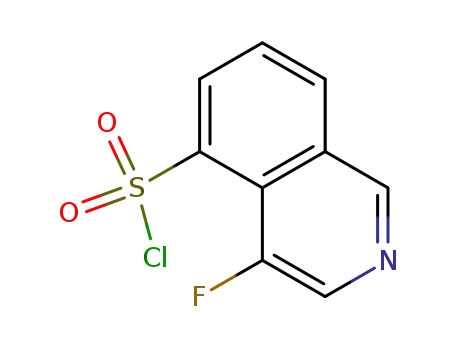 Molecular Structure of 194032-33-2 (4-Fluoroisoquinoline-5-sulfonyl chloride)