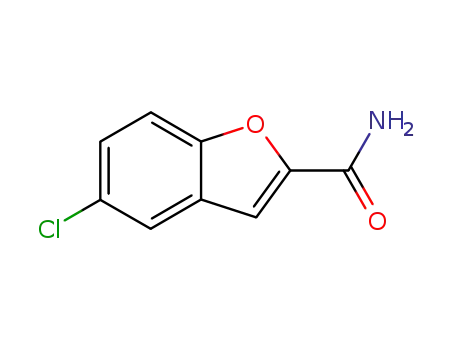 Molecular Structure of 35351-20-3 (5-Chlorobenzofuran-2-carboxamide)