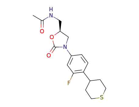 N-{[(5S)-3-(3-fluoro-4-tetrahydro-2H-thiopyran-4-ylphenyl)-2-oxo-1,3-oxazolidin-5-yl]methyl}acetamide
