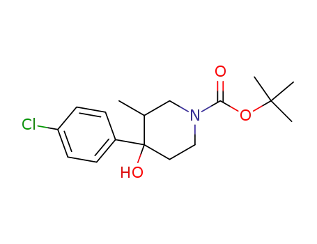 4-(4-chloro-phenyl)-4-hydroxy-3-methyl-piperidine-1-carboxylic acid tert-butyl ester