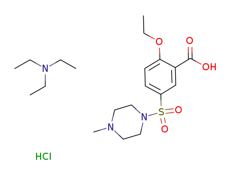 2-ethoxy-5-(4-methyl-1-piperazinesulphonyl)benzoic acid hydrochloric acid triethylamine