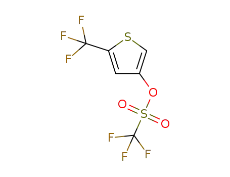 Molecular Structure of 827322-77-0 (Methanesulfonic acid, trifluoro-, 5-(trifluoromethyl)-3-thienyl ester)