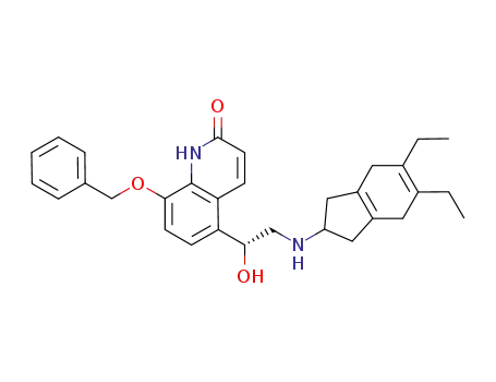 8-benzyloxy-5-[R-2-(5,6-diethyl-2,3,4,7-tetrahydro-1H-inden-2-ylamino)-1-hydroxy-ethyl]-1H-quinolin-2-one