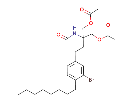 Molecular Structure of 851039-26-4 (Acetamide,
N-[1,1-bis[(acetyloxy)methyl]-3-(3-bromo-4-octylphenyl)propyl]-)