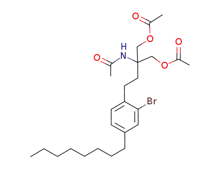 Molecular Structure of 851039-28-6 (Acetamide,
N-[1,1-bis[(acetyloxy)methyl]-3-(2-bromo-4-octylphenyl)propyl]-)