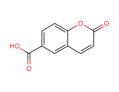 Molecular Structure of 7734-80-7 (Coumarin-6-carboxylic acid)