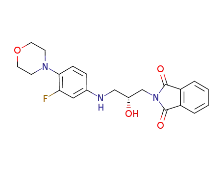 Molecular Structure of 874340-08-6 (N-(3-PhthaliMido-2-(R)-hydroxypropyl)-3-fluoro-4-(Morpholinyl)aniline)