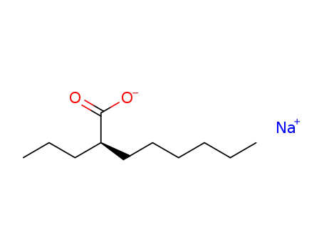 Molecular Structure of 848899-76-3 (Octanoic acid, 2-propyl-, sodium salt, (2R)-)