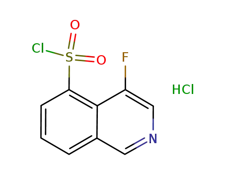 Molecular Structure of 906820-08-4 (4-Fluoro-5-isoquinolinesulfonyl chloride hydrochloride (1:1))