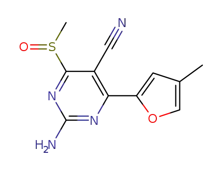 2-amino-4-methanesulfinyl-6-(4-methyl-furan-2-yl)-pyrimidine-5-carbonitrile