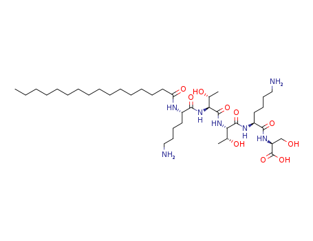 214047-00-4,L-Serine, N2-(1-oxohexadecyl)-L-lysyl-L-threonyl-L-threonyl-L-lysyl-,Matrixyl;