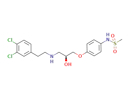 (S)-1-(4-methanesulfonamidophenoxy)-3-(3,4-dichlorophenylethylamino)-2-propanol
