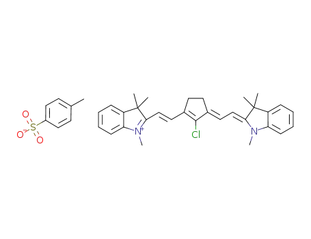 Molecular Structure of 193687-61-5 (2-[2-[2-Chloro-3-[2-(3-methyl-3H-benzthiazol-2-ylidene)-ethylidene]-1-cyclopenten-1-yl]ethenyl]-3-methyl-benzthiazolium)