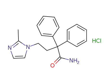 Molecular Structure of 893421-54-0 (4-(2-methyl-1H-imidazol-1-yl)-2,2-diphenylbutanamide hydrochloride)