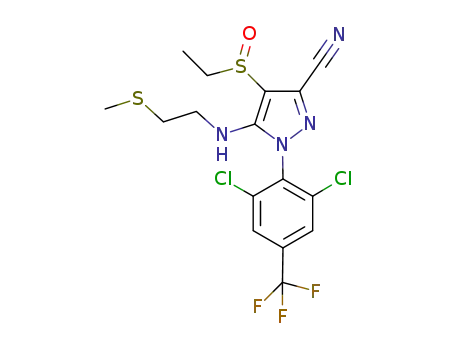 1-[2,6-dichloro-4-(trifluoromethyl)phenyl]-5-[2-(methylthio)ethylamino]-4-ethylsulfinyl-1H-pyrazole-3-carbonitrile