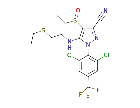 1-[2,6-dichloro-4-(trifluoromethyl)phenyl]-5-[2-(ethylthio)ethylamino]-4-ethylsulfinyl-1H-pyrazole-3-carbonitrile