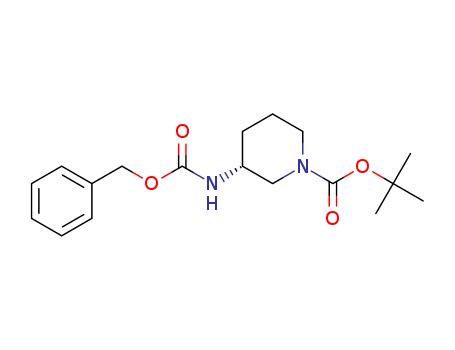 1-Piperidinecarboxylic acid, 3-[[(phenylmethoxy)carbonyl]amino]-, 1,1-dimethylethyl ester, (3R)-