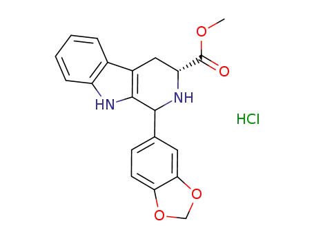 (3R)-1-(3,4-methylenedioxyphenyl)-1,2,3,4-tetrahydro-pyrido[3,4-b]indole-3-carboxylic acid methyl ester hydrochloride