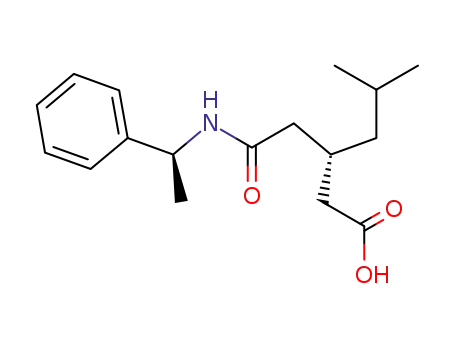 (3S)-5-methyl-3-(2-oxo-2-{[(1S)-1-phenylethyl]amino}ethyl)hexanoic acid
