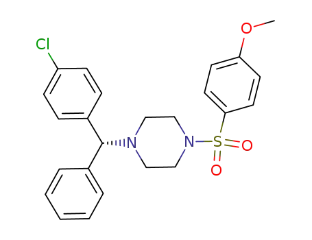 (-)-1-[(4-chlorophenyl)phenylmethyl]-4-[(4-methoxyphenyl)sulfonyl]piperazine