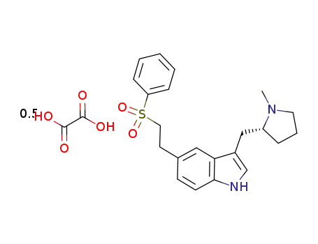 (R)-5-[2-(phenylsulfonyl)ethyl]-3-[(1-methyl-2-pyrrolidinyl)methyl]-1H-indole hemioxalate