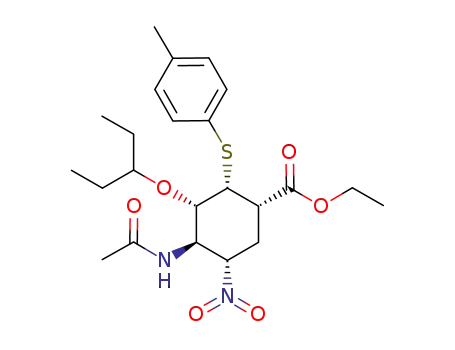 (1S,2R,3S,4R,5S)-4-acetylamino-3-(1-ethylpropoxy)-5-nitro-2-p-tolylsulfanylcyclohexanecarboxylic acid ethyl ester