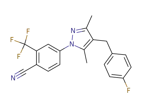 4-[4-(4-fluorobenzyl)-3,5-dimethyl-1H-pyrazol-1-yl]-2-(trifluoromethyl)benzonitrile