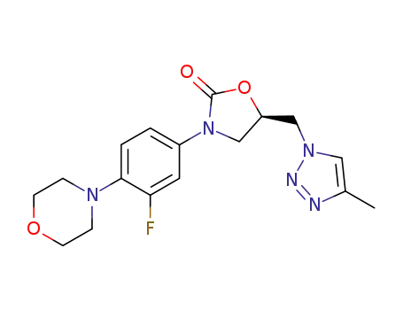(R)-3-(3-fluoro-4-morpholinophenyl)-5-((4-methyl-1H-1,2,3-triazol-1-yl)methyl)oxazolidin-2-one