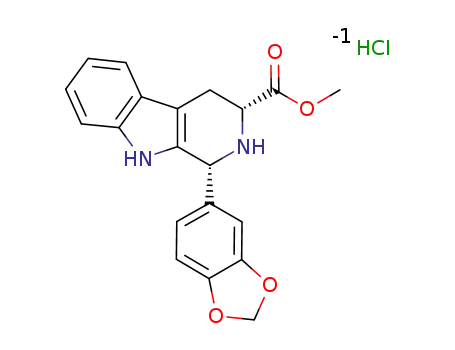(1R,3R)-1-benzo[1,3]dioxol-5-yl-2,3,4,9-tetrahydro-1H-β-carboline-3-carboxylic acid methyl ester hydrochloride