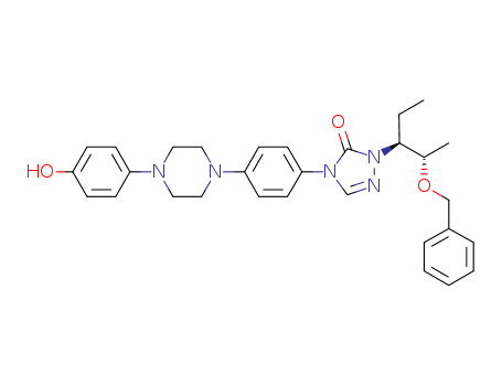 2-[(1S,2S)-1-Ethyl-2-bezyloxypropyl]-2,4-dihydro-4-[4-[4-(4-hydroxyphenyl)-1-piperazinyl]phenyl]-3H-1,2,4-triazol-3-one