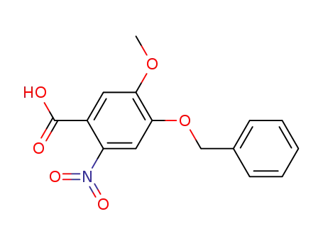 Molecular Structure of 60547-92-4 (4-Benzyloxy-5-methoxy-2-nitro-benzoic acid)