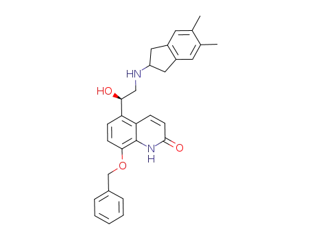 8-benzyloxy-5-[(R)-1-hydroxy-2-(5,6-dimethylindan-2-ylamino)-ethyl]-1H-quinolin-2-one