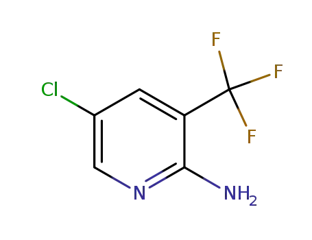Molecular Structure of 79456-33-0 (5-Chloro-3-(trifluoromethyl)-2-pyridinamine)