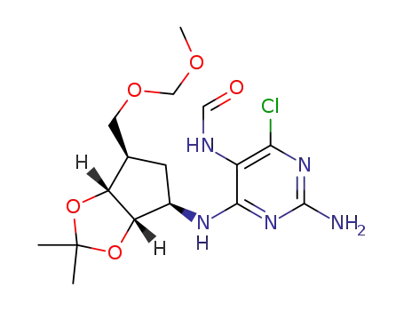 (1R,2S,3R,4R)-1-[(2-amino-6-chloro-5-formamido-4-pyrimidinyl)amino]-2,3-isopropylidenedioxy-4-(methoxymethoxymethyl)cyclopentane