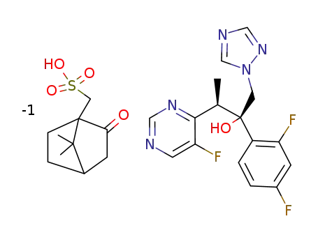 (2RS,3SR)-2-(2,4-difluorophenyl)-3-(5-fluoropyrimidin-4-yl)-1-(1H-1,2,4-triazol-1-yl)-2-butanol (+/-)-camphorsulfonate