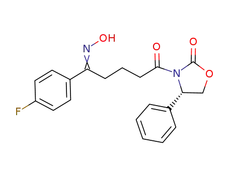 (S)-3-(5-(4-fluorophenyl)-5-(hydroxyimino)pentanoyl)-4-phenyloxazolidin-2-one