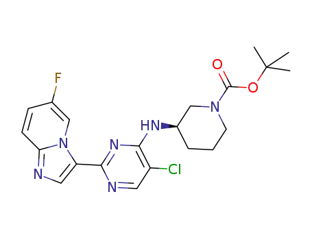 tert-butyl (3R)-3-{[5-chloro-2-(6-fluoroimidazo[1,2-a]pyridin-3-yl)pyrimidin-4-yl]amino}piperidine-1-carboxylate