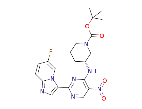 (R)-tert-butyl 3-(2-(6-fluoroimidazo[1,2-a]pyridin-3-yl)-5-nitropyrimidin-4-ylamino)piperidine-1-carboxylate