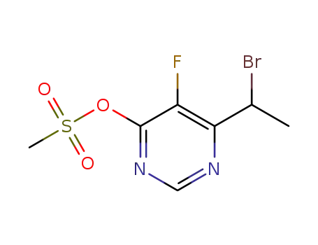 6-(1-bromoethyl)-5-fluoropyrimidin-4-yl methanesulfonate