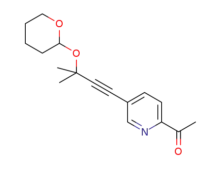 1-(5-(3-methyl-3-(THP-2-yloxy)but-1-ynyl)pyridin-2-yl)ethanone