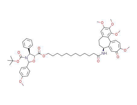 3-tert-butyl 5-[12-oxo-12-(N-deacetylcolchicin-7-N-yl)dodecyl] (4S,5R)-2-(4-methoxyphenyl)-4-phenyl-oxazolidine-3,5-dicarboxylate