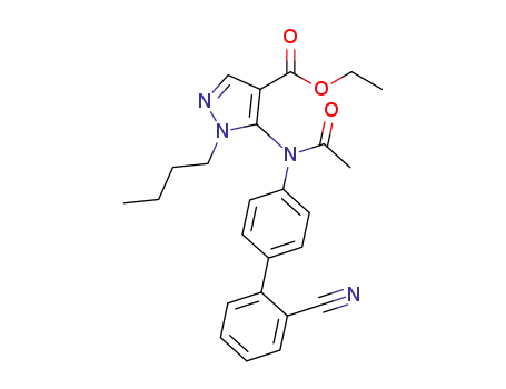 5-[acetyl-(2'-cyano-biphenyl-4-yl)-amino]-1-butyl-1H-pyrazole-4-carboxylic acid ethyl ester