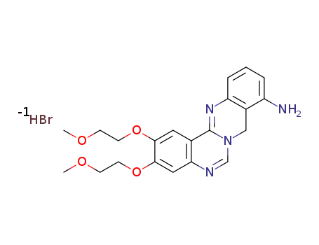 9-amino-2,3-bis(2-methoxyethoxy)-8H-quinazolino[4,3-b]quinazoline hydrobromide