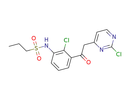 N-(2-chloro-3-(2-(2-chloropyrimidin-4-yl)acetyl)phenyl)propane-1-sulfonamide