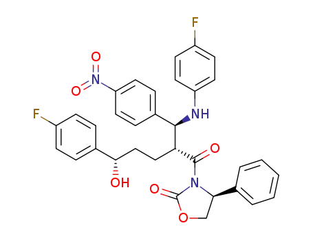 (4S)-phenyl-3-[(5S)-(4-fluorophenyl)-(2R)-[(1S)-(4-fluorophenylamino)-1-(4-nitrophenyl)methyl]-5-hydroxypentanoyl]oxazolidin-2-one